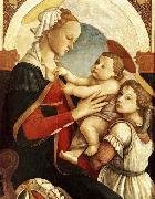 Sandro Botticelli Madonna and Child with an Angel Spain oil painting artist
